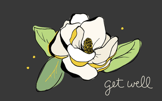 gift card - get well flower